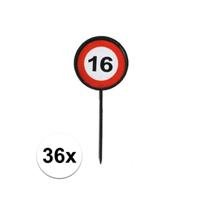 36x Cocktail prikkers voor 16e verjaardag - Cocktailprikkers - thumbnail