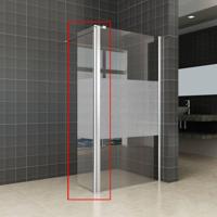 Aqua Splash Zijwand Voor Inloopdouche Met Links Of Rechts Scharnierend Profiel En Schaamband 35X200 cm 10 mm Nano Glas - Rechts Scharnierend - thumbnail