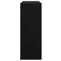 Wandkast met plank Zwart eiken 69.5 x 34 x 90 cm Bewerkt hout - thumbnail
