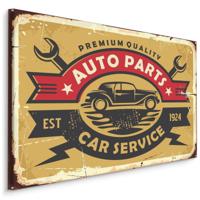 Schilderij - Auto Parts, car Service, Premium Print op Canvas - thumbnail