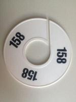 Maatring 11 cm wit/zwart 158 - thumbnail