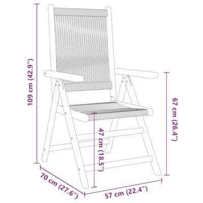 Tuinstoelen 2 st massief acaciahout en polypropeen beige - thumbnail