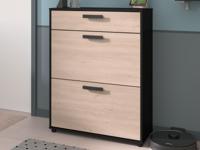 Schoenenkast CELESTINE 2 deuren 1 lade brooklyn eik - thumbnail