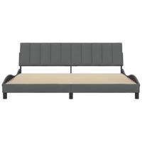 Bedframe zonder matras "Hanko" stof donkergrijs 200x200 cm - thumbnail