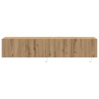 Tv-wandmeubels 2 st met LED 80x35x31 cm artisanaal eiken - thumbnail