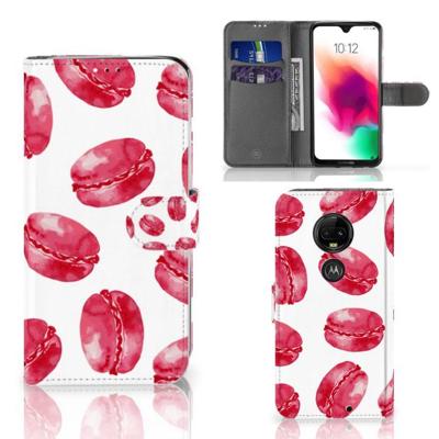 Motorola Moto G7 | G7 Plus | Book Cover | Pink Macarons