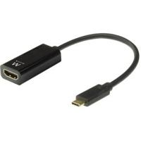 Adapter USB-C naar HDMI Ewent EW9823 Zwart 15 cm 4K Ultra HD (1 Stuks) - thumbnail
