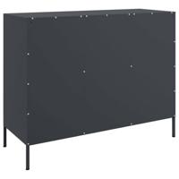 Dressoir 100,5x39x79 cm koudgewalst staal antracietkleurig - thumbnail