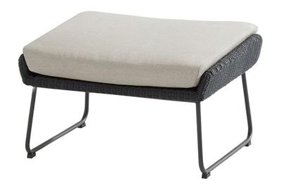 Avila voetenbank met kussen - Polyloom antraciet | 4 Seasons Outdoor