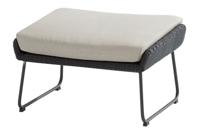 Avila voetenbank met kussen - Polyloom antraciet | 4 Seasons Outdoor - thumbnail