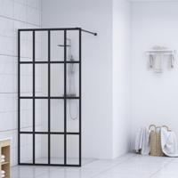Inloopdouchewand 90x195 cm transparant gehard glas - thumbnail