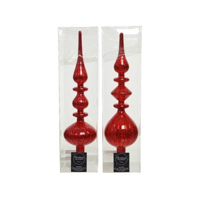 Piek glas d9h35 cm kerstrood a2 Decoris - Decoris Piek glas d9h35 cm kerstrood a2 Decoris - Decoris