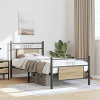 Bedframe zonder matras hout sonoma eikenkleurig 80x200 cm - thumbnail