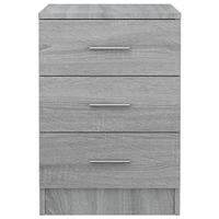 Nachtkastjes 2 st 38x35x56 cm bewerkt hout grijs sonoma eiken - thumbnail
