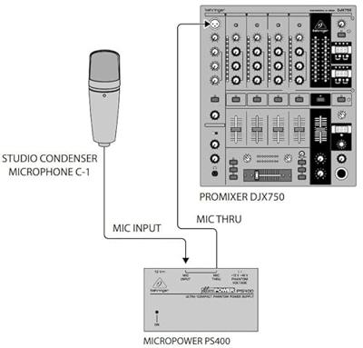 Behringer Micropower PS400 Fantoomvoeding Behringer Micropower PS400 Fantoomvoeding