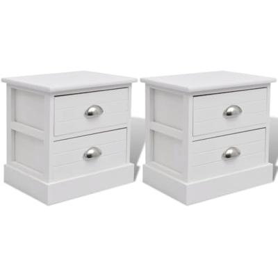 Nachtkastjes Franse stijl 2 stuks wit