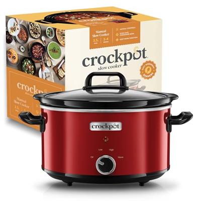 Crock-Pot SCV400RD elektrische sudderpan 3,5 l Zwart, Rood