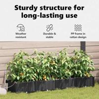 Tuin Bloempot 4 pcs Zwart Staal - thumbnail