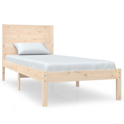 Bedframe massief hout 75x190 cm - thumbnail