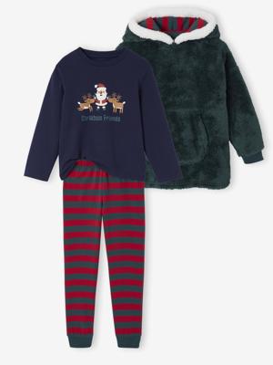 Pyjama set en sweater met capuchon voor jongens groen