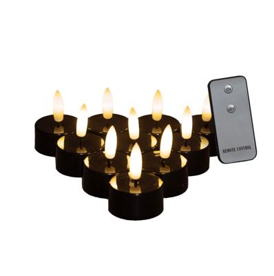 Theelicht 3d vlam batterij zwart 10st Anna's Collection - Annas collection