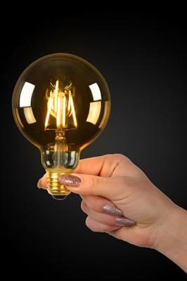 Lucide G95 - Filament lamp - Ø 9,5 cm - LED Dimb. - E27 - 1x5W 2700K - Amber Lucide G95 - Filament lamp - Ø 9,5 cm - LED Dimb. - E27 - 1x5W 2700K - Amber