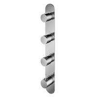 Douchethermostaat Hotbath Buddy Inbouw 3 Stopkranen Verticaal Chroom - thumbnail