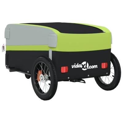 Fietstrailer 30 kg ijzer zwart en groen