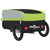 Fietstrailer 30 kg ijzer zwart en groen - thumbnail