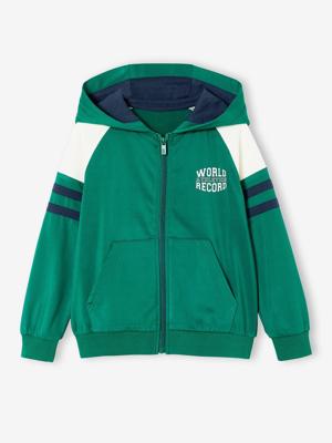 Sportsweater met raglanmouwen en ritssluiting voor jongens groen Sportsweater met raglanmouwen en ritssluiting voor jongens groen