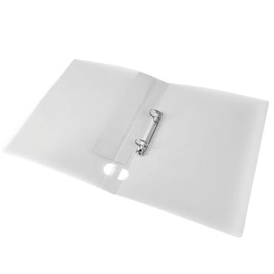 Q-CONNECT ringmap, PP, 2 ringen, 25 mm, transparant