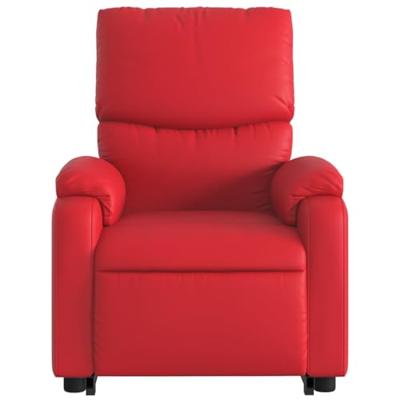 Sta-op-massagestoel elektrisch kunstleer rood