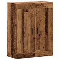 Wandkast 69,5x34x90 cm bewerkt hout oud houtkleurig - thumbnail