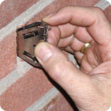 Bijenbekje stootvoegrooster - 7-12mm voegen - 5 cm hoog - RVS - thumbnail