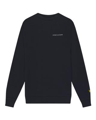 Script Crew Neck Sweatshirt Dark Navy