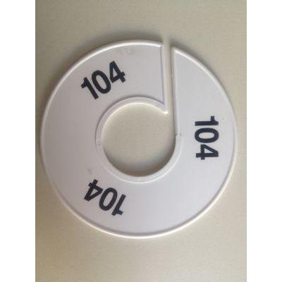 Maatring 11 cm wit/zwart 104