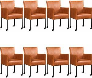 Set van 8 Leren eetkamerstoelen Desire - met wieltjes - Echt leer, Modern, Comfortabel en kies uit meer dan 150+ kleuren - Ontdek de Vele Leersoorten en Kleuren bij ShopX Set van 8 Leren eetkamerstoelen Desire - met wieltjes - Echt leer, Modern, Comfortabel en kies uit meer dan 150+ kleuren - Ontdek de Vele Leersoorten en Kleuren bij ShopX