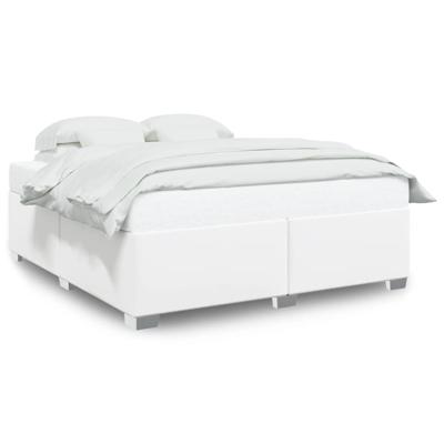 Bedframe kunstleer wit 200x200 cm - thumbnail