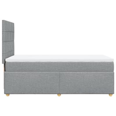 Boxspring met matras stof lichtgrijs 180x200 cm