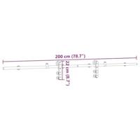 VidaXL Schuifdeur onderdelenset 200 cm roestvrij staal zilverkleurig - thumbnail