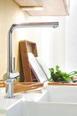 GROHE Minta Keukenkraan - hoog - l uitloop - chroom 31375000 - thumbnail