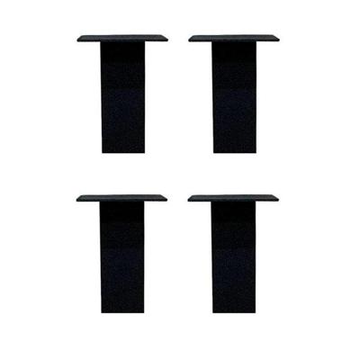 Stalen tafelpoot zwart vierkant 6 bij 6 cm en hoogte 25 cm (6 x 6 cm) - 4 stuks