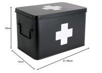 Present Time SCATOLA MEDICINALI, zwart, 21,5 x 15,5 x 16 cm - thumbnail
