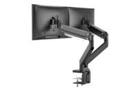 Digitus DA-90427 Monitorbeugel 2-voudig 38,1 cm (15) - 88,9 cm (35) Zwart Uittrekbaar, Draaibaar, In hoogte verstelbaar, Kantelbaar, Kantelbaar en roteerbaar, - thumbnail