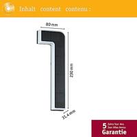 Paulmann 79842 4000870798423 Huisnummerlamp op zonne-energie Energielabel: G (A - G) 0.20 W Warmwit Zwart - thumbnail