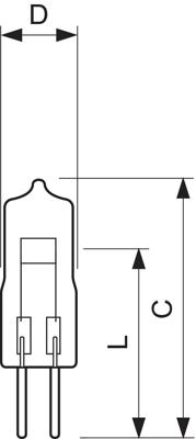 Lamp halogeen 20w 12v steek