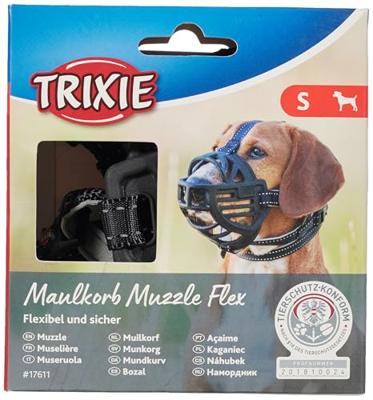 TRIXIE MUILKORF MUZZLE FLEX SILICONE ZWART S 20X20 CM - thumbnail