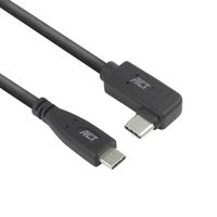 ACT USB 3.0 10Gbps 60W USB Type-C - USB Type-C (haaks horizontaal) 0.5m - thumbnail