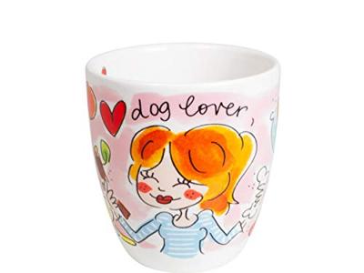Blond Amsterdam minimok aardewerk dog lover 8x8.5cm multi
