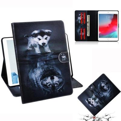 Wolf en hond patroon horizontale Flip lederen case voor de iPad mini (2019)/4/3/2/1 met houder & Card slot & portemonnee Wolf en hond patroon horizontale Flip lederen case voor de iPad mini (2019)/4/3/2/1 met houder & Card slot & portemonnee